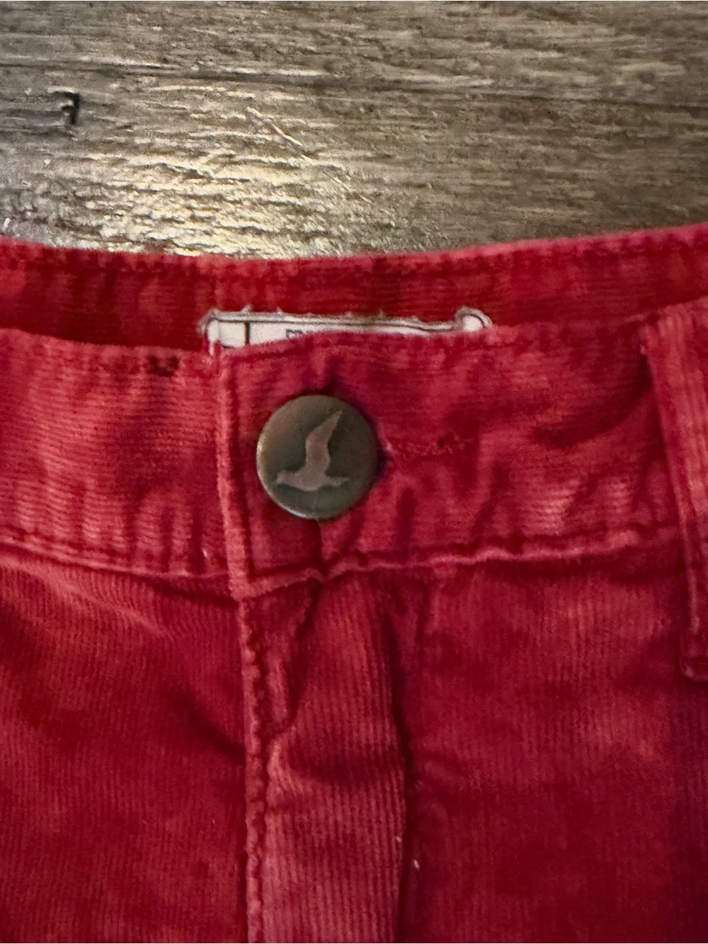 Free People Red Frayed Hem Shorts